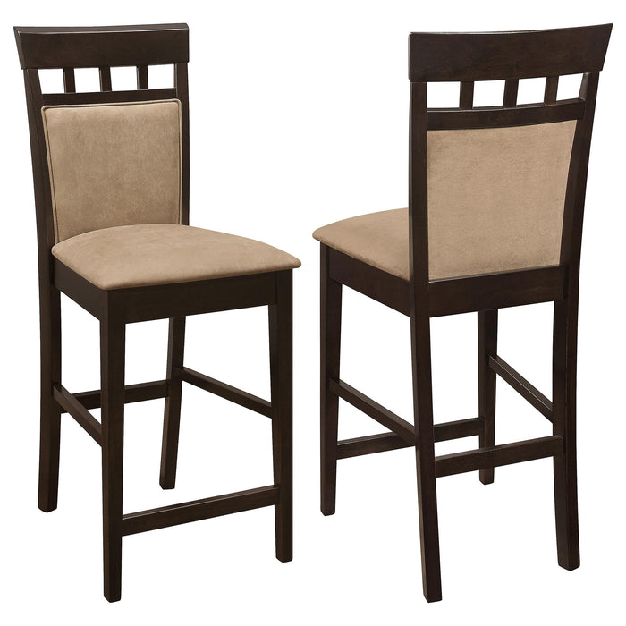 Gabriel Upholstered Counter Height Stools Cappuccino and Beige (Set of 2) - National Warehouse Furniture (Buffalo, NY)
