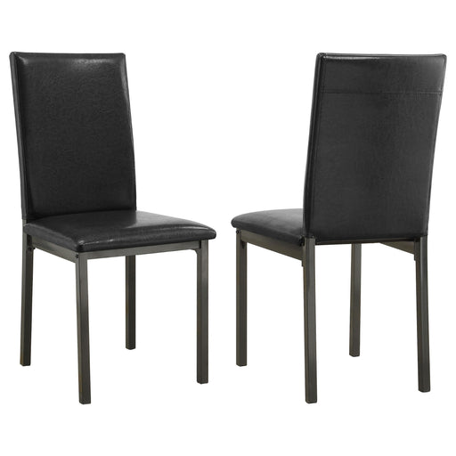 Garza Upholstered Dining Chairs Black (Set of 2) - National Warehouse Furniture (Buffalo, NY)