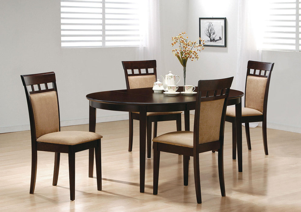 Gabriel 5-piece Extension Leaf Dining Table Set Cappuccino - National Warehouse Furniture (Buffalo, NY)