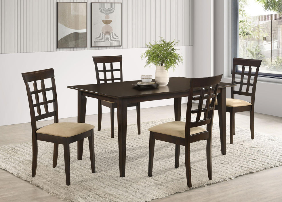 Gabriel 5-piece Rectangular 59-inch Dining Set Cappuccino - National Warehouse Furniture (Buffalo, NY)