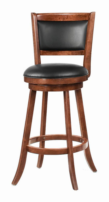 Broxton Upholstered Swivel Bar Stools Chestnut and Black (Set of 2) - National Warehouse Furniture (Buffalo, NY)