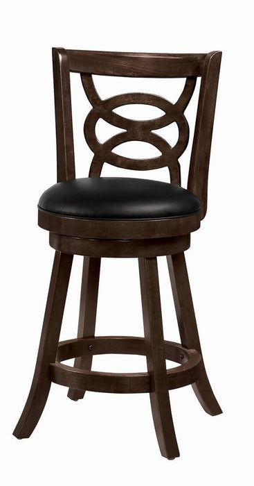 Calecita Swivel Counter Height Stools with Upholstered Seat Cappuccino (Set of 2) - National Warehouse Furniture (Buffalo, NY)
