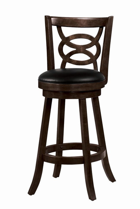 Calecita Swivel Bar Stools with Upholstered Seat Cappuccino (Set of 2) - National Warehouse Furniture (Buffalo, NY)
