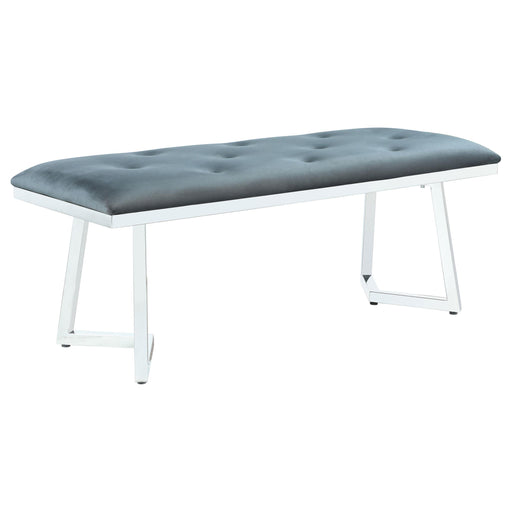 Beaufort Upholstered Tufted Bench Dark Grey - National Warehouse Furniture (Buffalo, NY)
