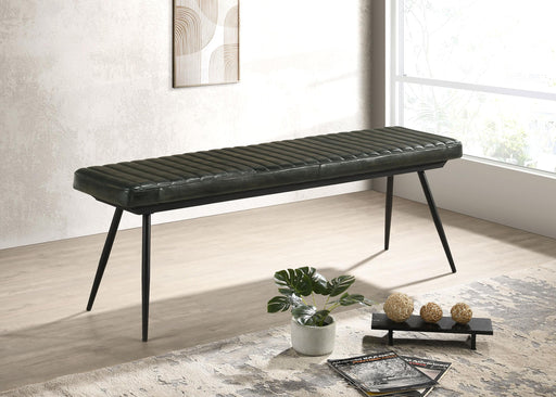 Partridge Cushion Bench Espresso and Black - National Warehouse Furniture (Buffalo, NY)