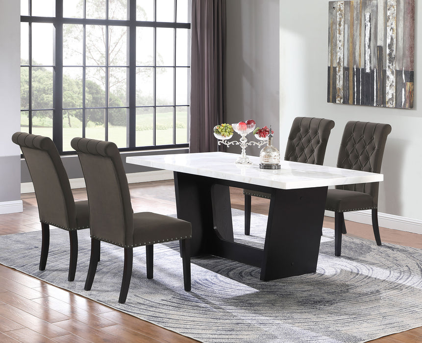 Sherry Rectangular Marble Top Dining Table set - National Warehouse Furniture (Buffalo, NY)