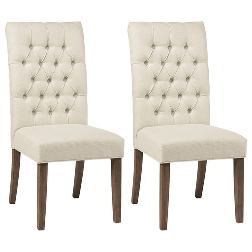 Douglas Tufted Back Dining Chairs Vineyard Oak (Set of 2) - National Warehouse Furniture (Buffalo, NY)
