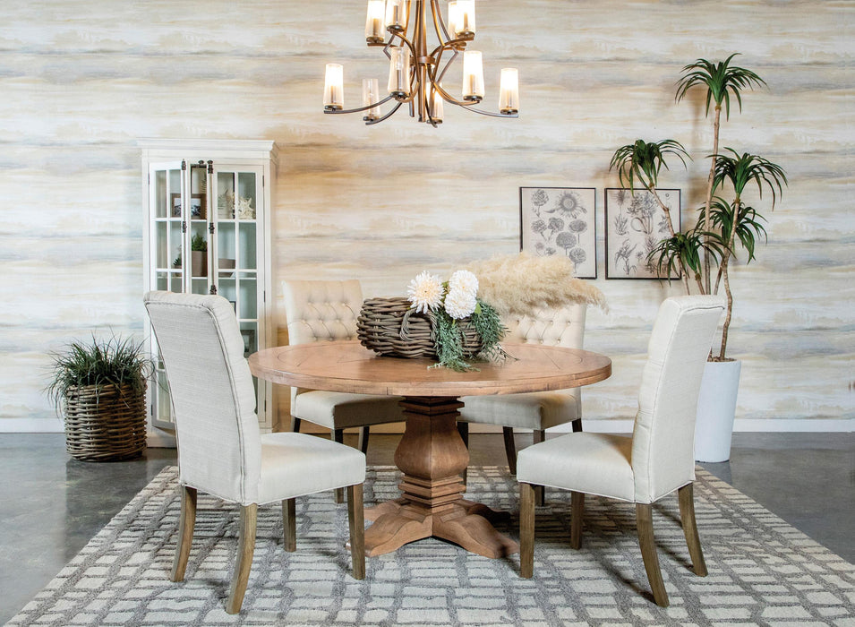 Florence 5-piece Round Dining Table Set Rustic Honey - National Warehouse Furniture (Buffalo, NY)