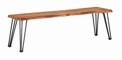 Sherman Bench Natural Acacia and Matte Black - National Warehouse Furniture (Buffalo, NY)