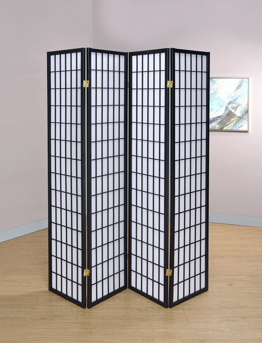Roberto 4-panel Folding Screen Black and White - National Warehouse Furniture (Buffalo, NY)