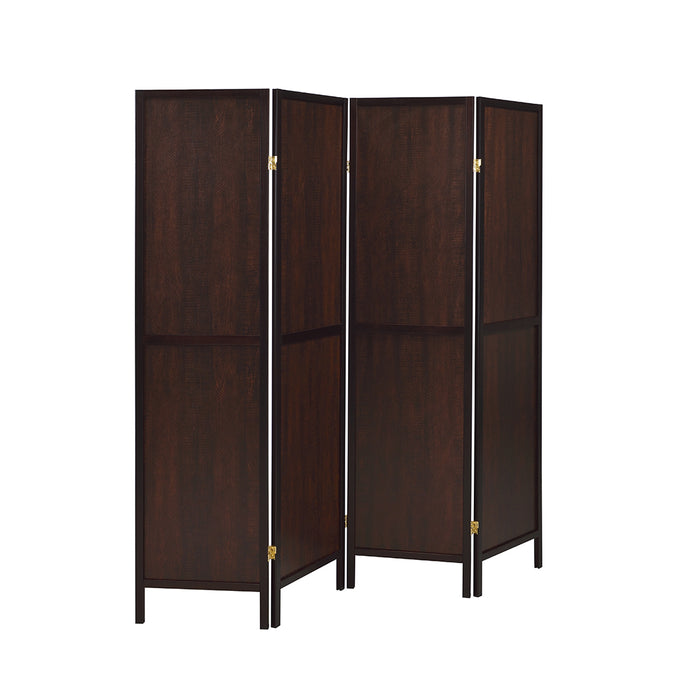 Deepika 4-panel Folding Screen Tobacco and Cappuccino - National Warehouse Furniture (Buffalo, NY)