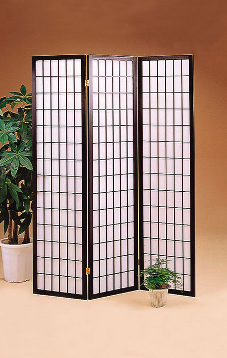 Carrie 3-panel Folding Screen Black and White - National Warehouse Furniture (Buffalo, NY)