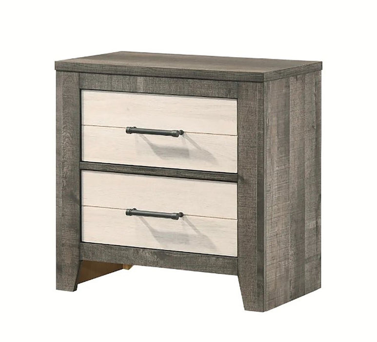 Crown Mark Furniture Rhett 2 Drawer Nightstand in Gray image