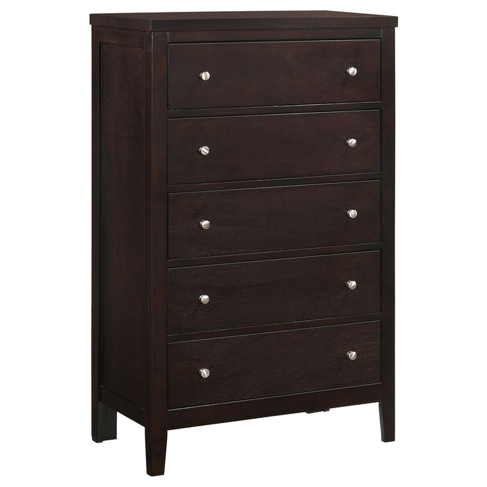 Carlton 5-drawer Rectangular Chest Cappuccino - National Warehouse Furniture (Buffalo, NY)
