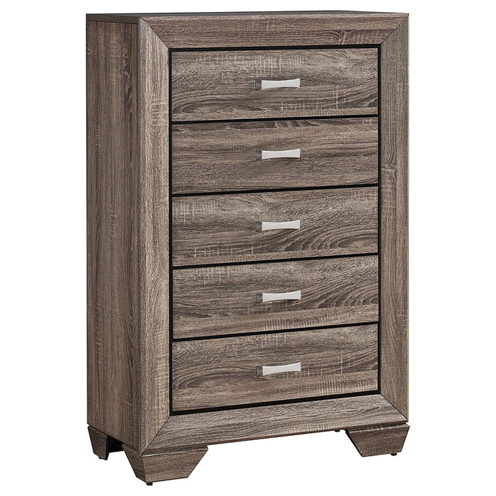 Kauffman 5-drawer Chest Washed Taupe - National Warehouse Furniture (Buffalo, NY)