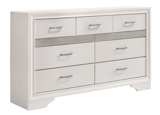 Miranda 7-drawer Dresser White and Rhinestone - National Warehouse Furniture (Buffalo, NY)