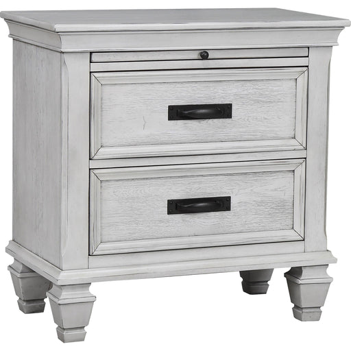 Franco 2-drawer Nightstand Antique White - National Warehouse Furniture (Buffalo, NY)