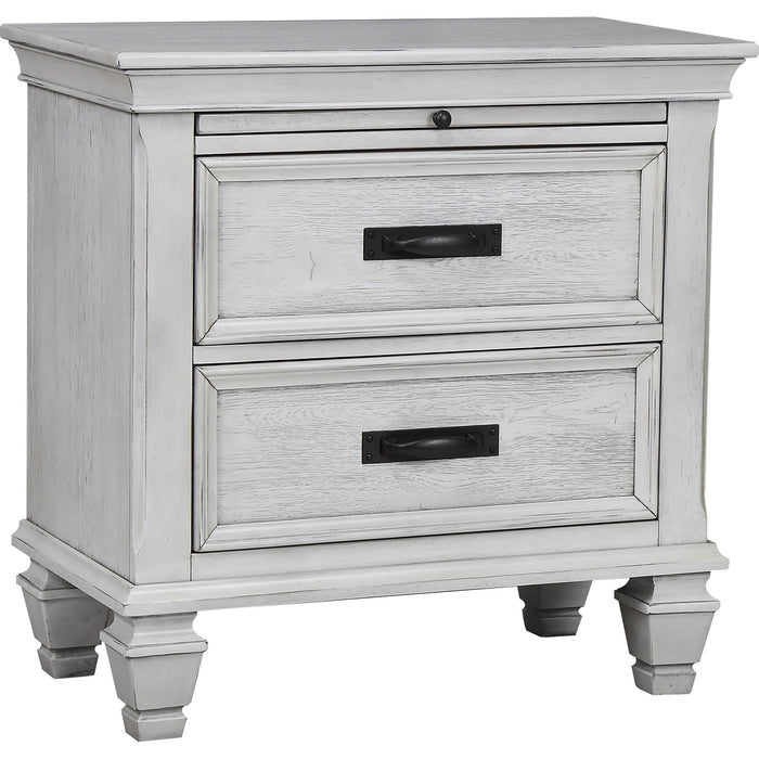 Franco 2-drawer Nightstand Antique White - National Warehouse Furniture (Buffalo, NY)