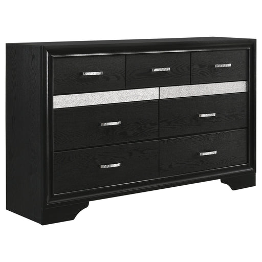 Miranda 7-drawer Dresser Black and Rhinestone - National Warehouse Furniture (Buffalo, NY)