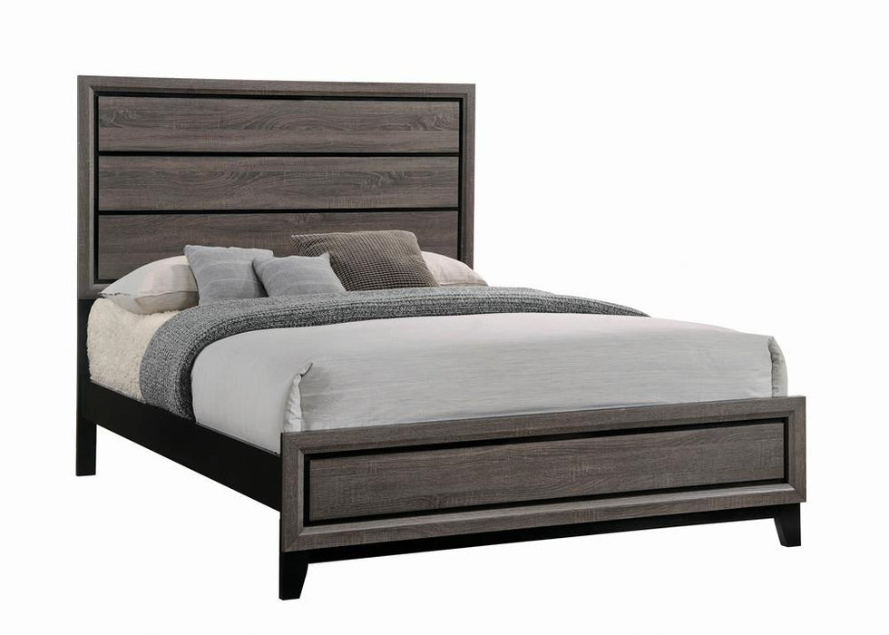 Watson Eastern King & Queen Bed Grey Oak and Black - National Warehouse Furniture (Buffalo, NY)