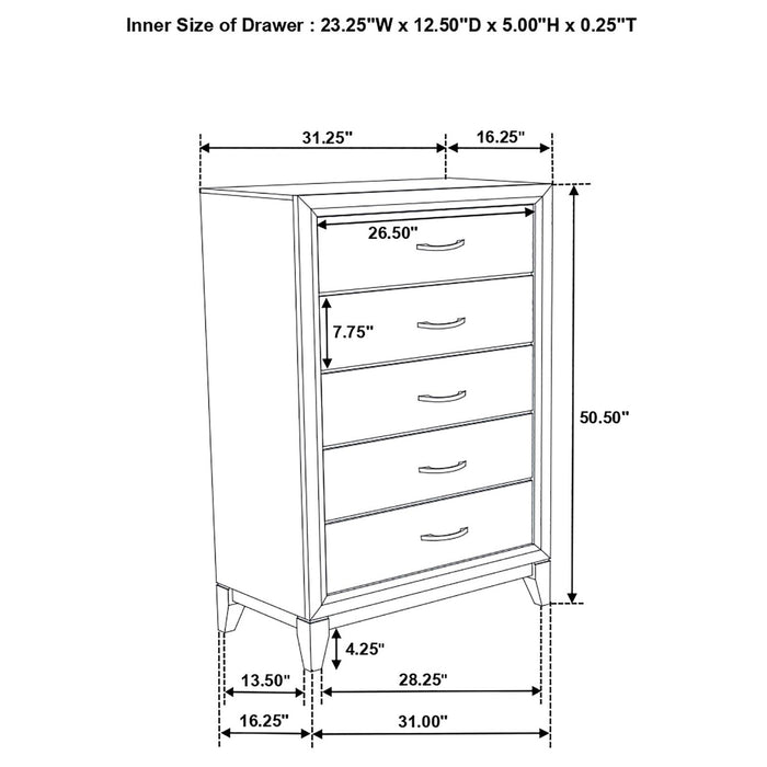 Watson Bedroom Set Grey Oak and Black - National Warehouse Furniture (Buffalo, NY)