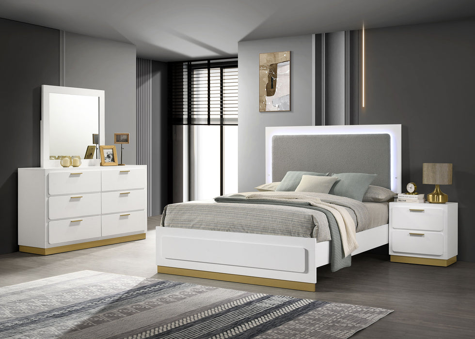 Caraway 4 Pc & Pc E.King, Cal.King, & Queen Bedroom Set Black & White - National Warehouse Furniture (Buffalo, NY)