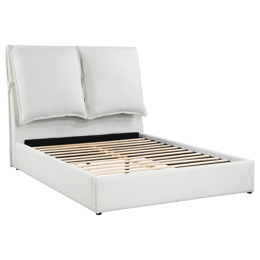 Gwendoline Upholstered Platform Bed with Pillow Headboard White - National Warehouse Furniture (Buffalo, NY)