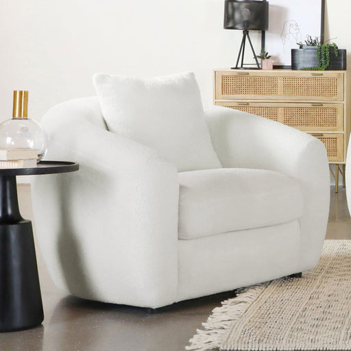 Isabella Upholstered Tight Back Chair White - National Warehouse Furniture (Buffalo, NY)