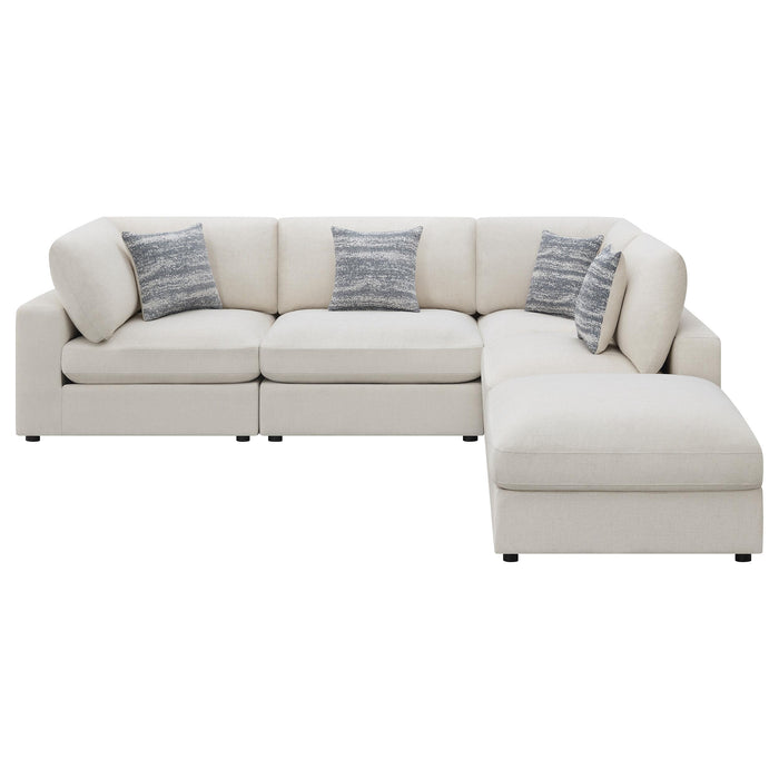 Serene 5-piece Upholstered Modular Sectional Sofa Beige - National Warehouse Furniture (Buffalo, NY)