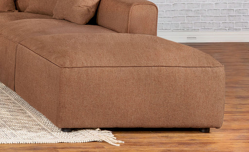 Jennifer Upholstered Ottoman Terracotta - National Warehouse Furniture (Buffalo, NY)