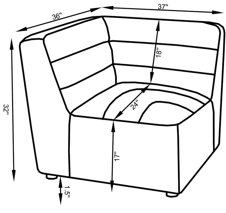 Sunny Upholstered Corner Chair - National Warehouse Furniture (Buffalo, NY)