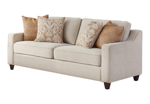 Christine Upholstered Cushion Back Sofa Beige - National Warehouse Furniture (Buffalo, NY)