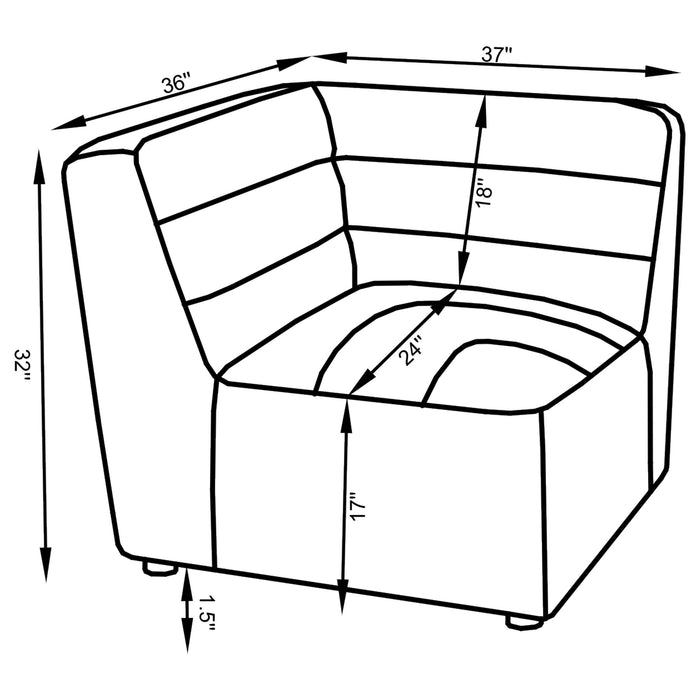 Sunny Upholstered Corner Chair - National Warehouse Furniture (Buffalo, NY)
