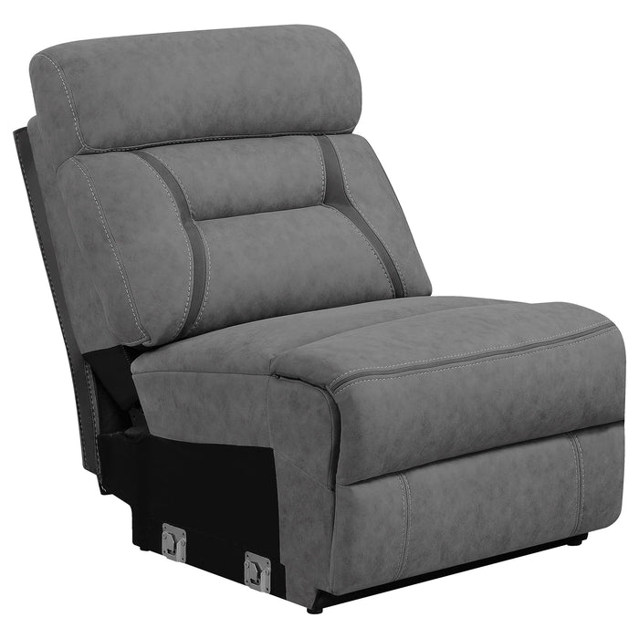 Higgins Upholstered Armless Chair Grey - National Warehouse Furniture (Buffalo, NY)
