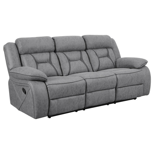 Higgins Pillow Top Arm Upholstered Motion Sofa Grey - National Warehouse Furniture (Buffalo, NY)