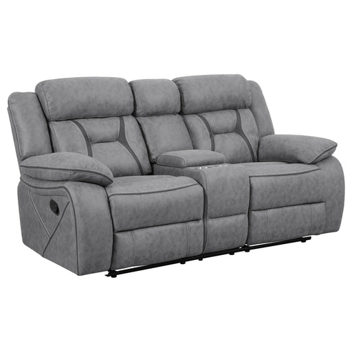 Higgins Pillow Top Arm Motion Loveseat with Console Grey - National Warehouse Furniture (Buffalo, NY)