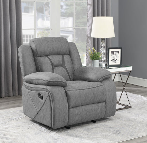 Higgins Overstuffed Upholstered Glider Recliner Grey - National Warehouse Furniture (Buffalo, NY)