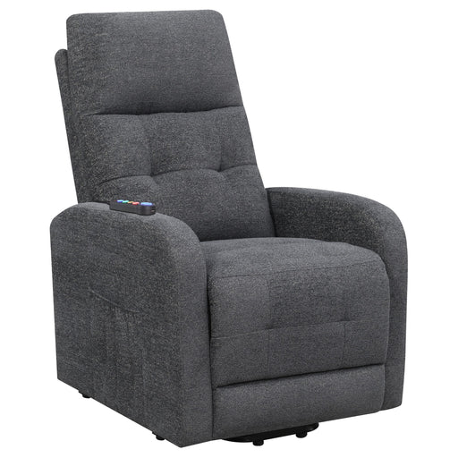 Howie Tufted Upholstered Power Lift Recliner Charcoal - National Warehouse Furniture (Buffalo, NY)