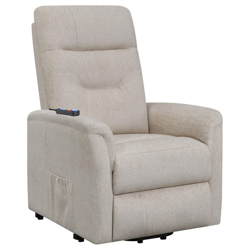 Henrietta Power Lift Recliner with Storage Pocket Beige - National Warehouse Furniture (Buffalo, NY)