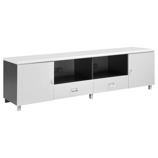 Burkett 2-drawer TV Console White and Grey - National Warehouse Furniture (Buffalo, NY)
