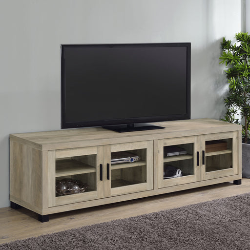 Sachin Rectangular TV Console with Glass Doors - National Warehouse Furniture (Buffalo, NY)