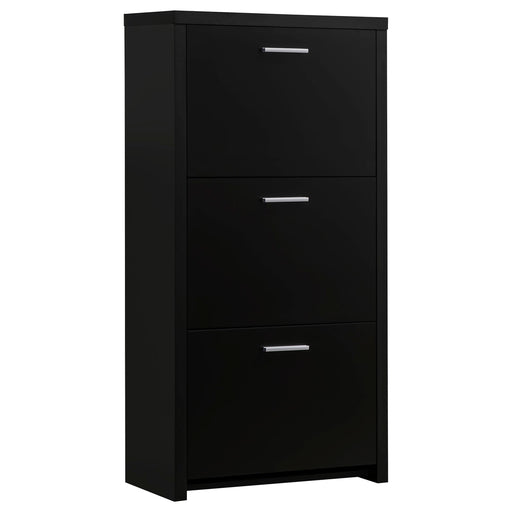 Vivian 3-drawer Shoe Cabinet Black - National Warehouse Furniture (Buffalo, NY)