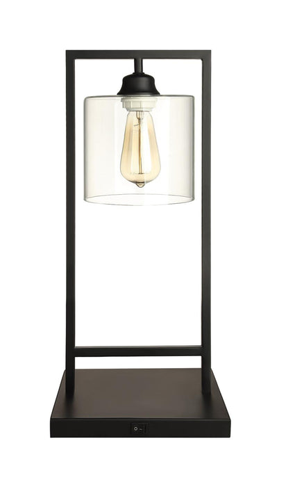 Shoto Glass Shade Table Lamp Black - National Warehouse Furniture (Buffalo, NY)