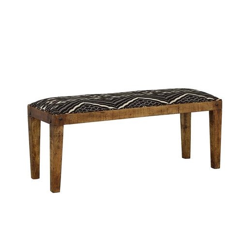 Lamont Rectangular Upholstered Bench Natural and Navy - National Warehouse Furniture (Buffalo, NY)