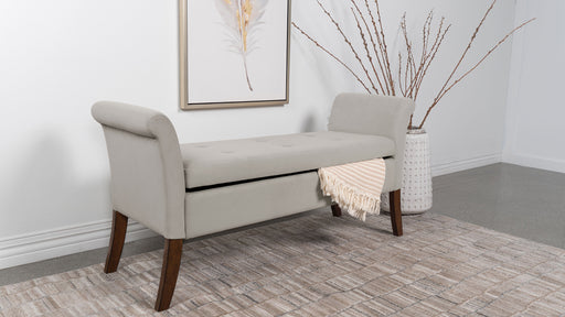 Farrah Upholstered Rolled Arms Storage Bench - National Warehouse Furniture (Buffalo, NY)