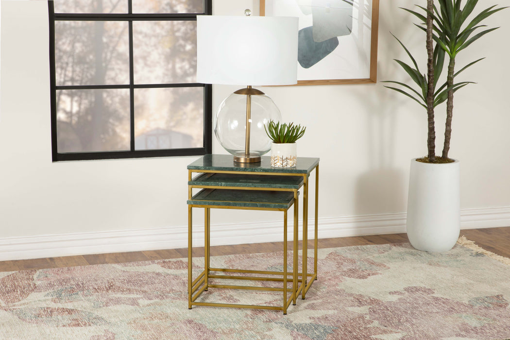 Medora 3-piece Nesting Table with Marble Top - National Warehouse Furniture (Buffalo, NY)