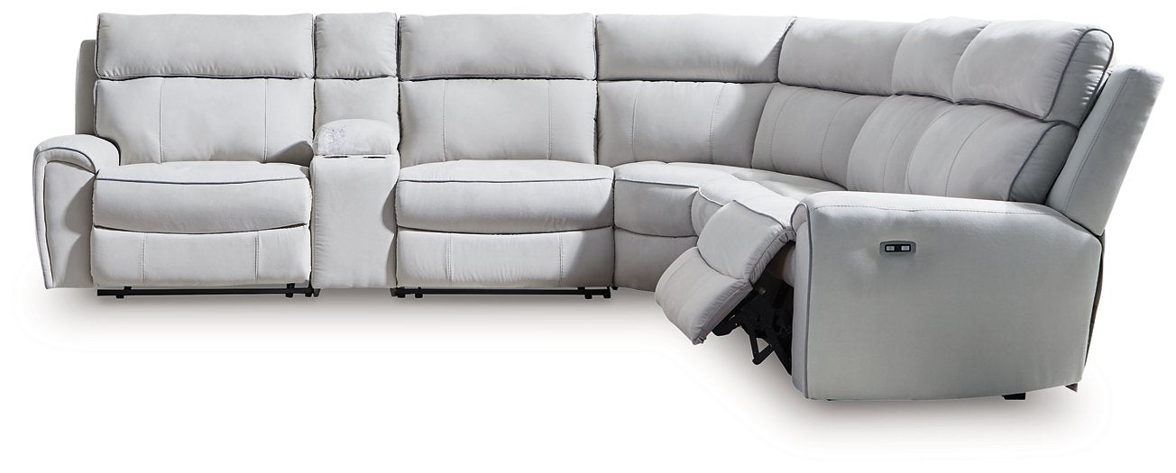 Social Pointe Reclining Sectional with Storage Console - National Warehouse Furniture (Buffalo, NY)