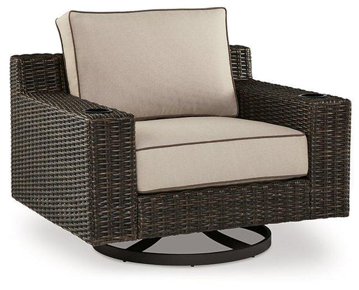 Coastline Bay Outdoor Swivel Lounge with Cushion - National Warehouse Furniture (Buffalo, NY)