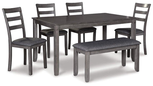 Bridson Dining Table and Chairs with Bench (Set of 6) - National Warehouse Furniture (Buffalo, NY)
