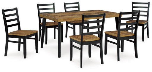 Blondon Dining Table and 6 Chairs (Set of 7) - National Warehouse Furniture (Buffalo, NY)